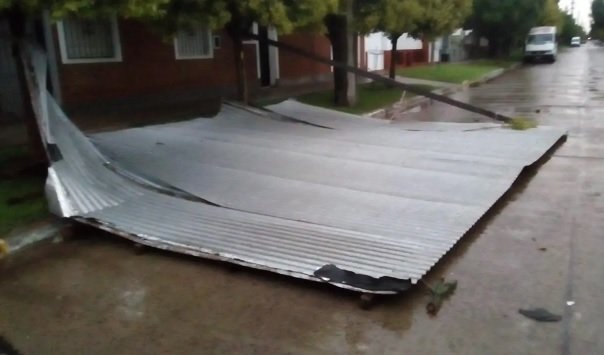 El temporal causó graves daños en Chacabuco