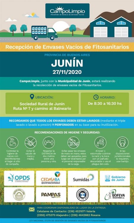 Campaña de recolección de residuos fitosanitarios