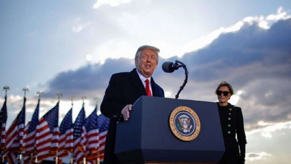 Trump insistió en que hubo fraude en su último discurso: 