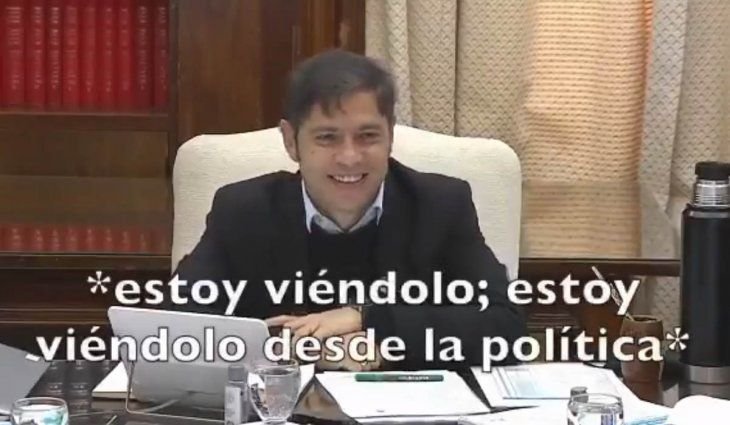 Guillermo Montenegro hizo reír a Axel Kicillof en Zoom: 