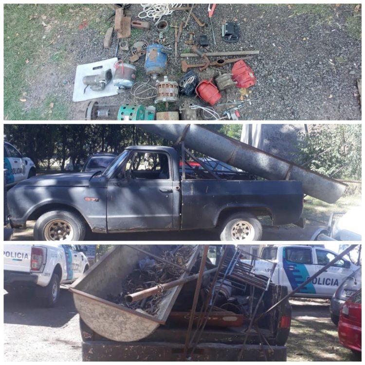 Los engancharon robando y los aprehendieron