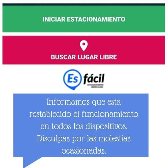 Volvió a funcionar la app del estacionamiento medido
