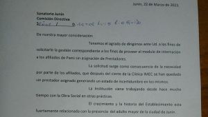 Ante el cierre de IMEC jubilados piden a PAMI que se amplíe el cupo de atención en Sanatorio Junín