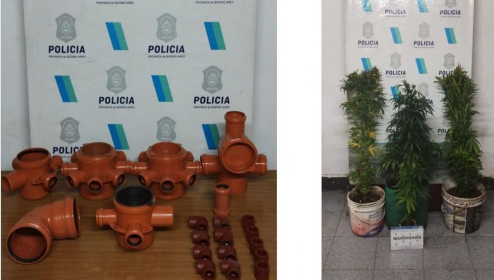 Allanamiento en barrio Villa del Parque: Recuperan objetos sustrídos y plantas de marihuana