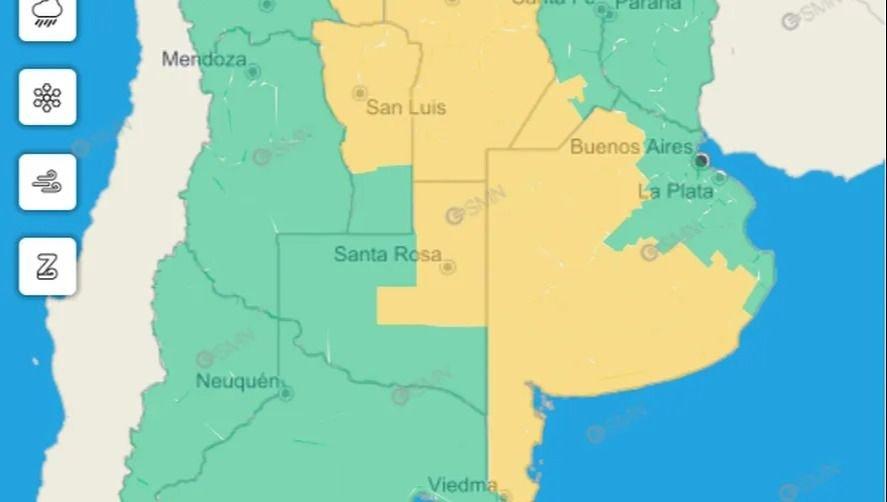 Alerta amarilla: anuncian ráfagas de viento de hasta 75 km/h en Junín y casi toda la provincia