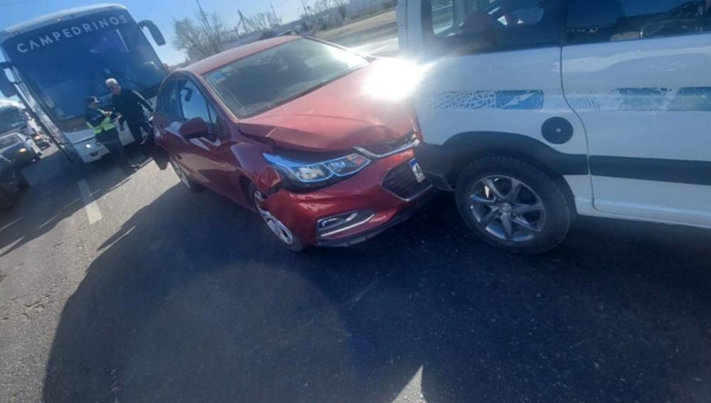 Choque en cadena en la ruta 7 y Ramón Hernández
