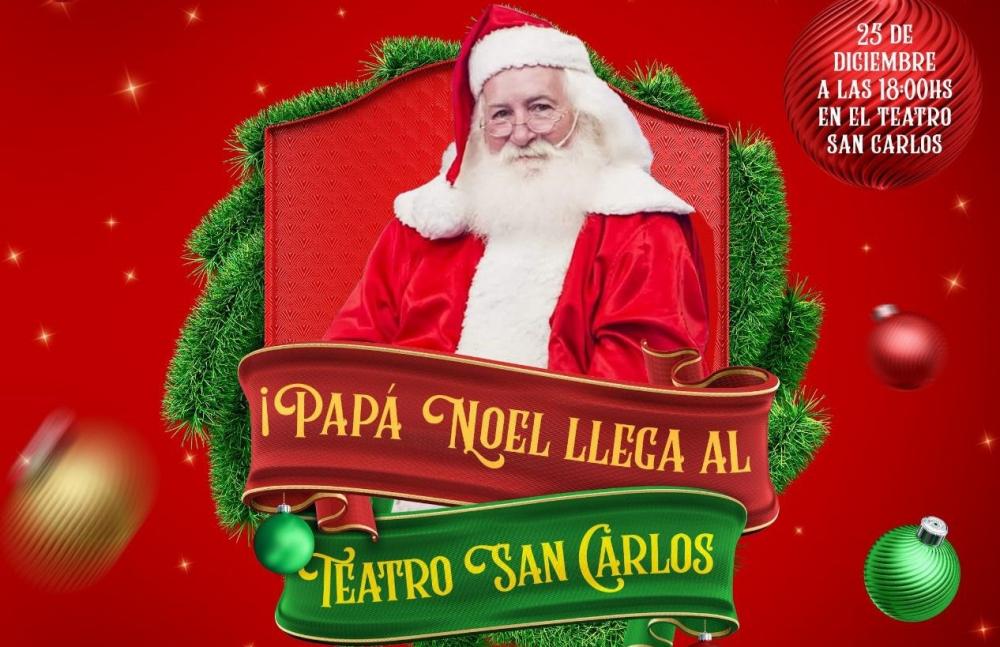 Papá Noel llega al Teatro San Carlos con una misión solidaria