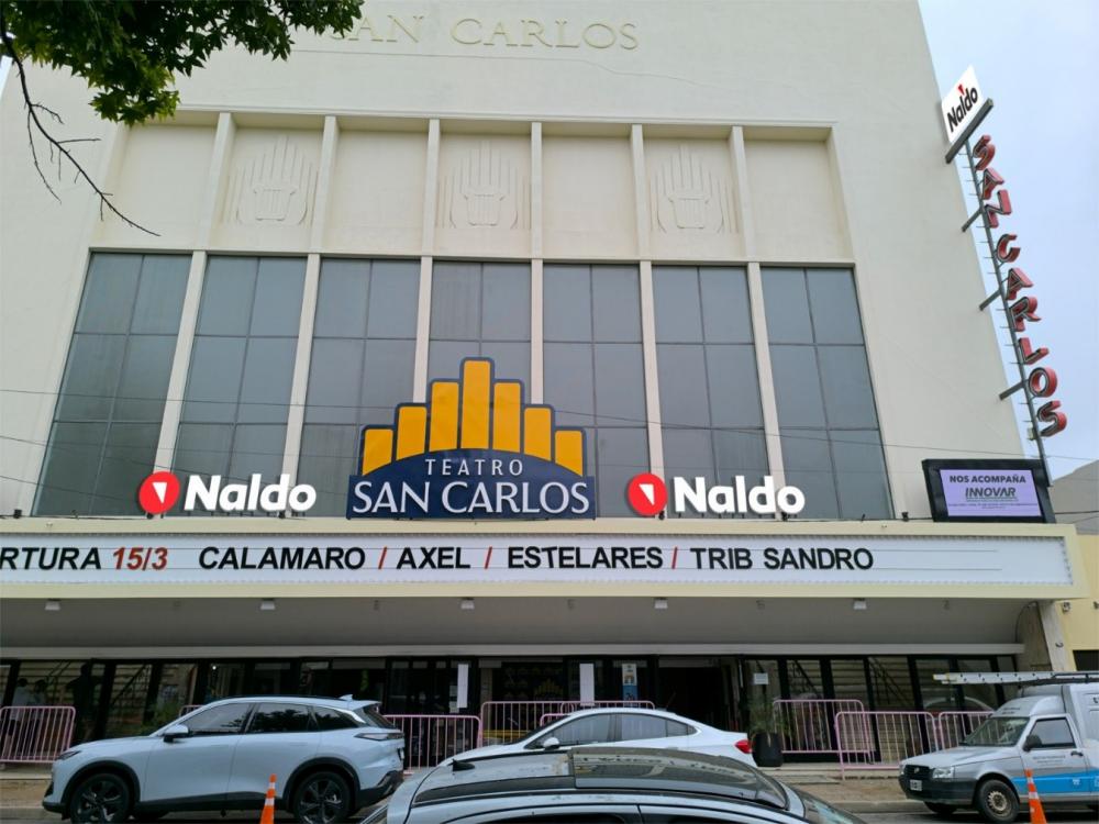 Naldo se suma al naming  del teatro San Carlos impulsando su reapertura y nueva etapa