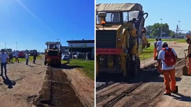 Comenzaron a reparar las colectoras de la Ruta 7: Petrecca le agradeció a Milei